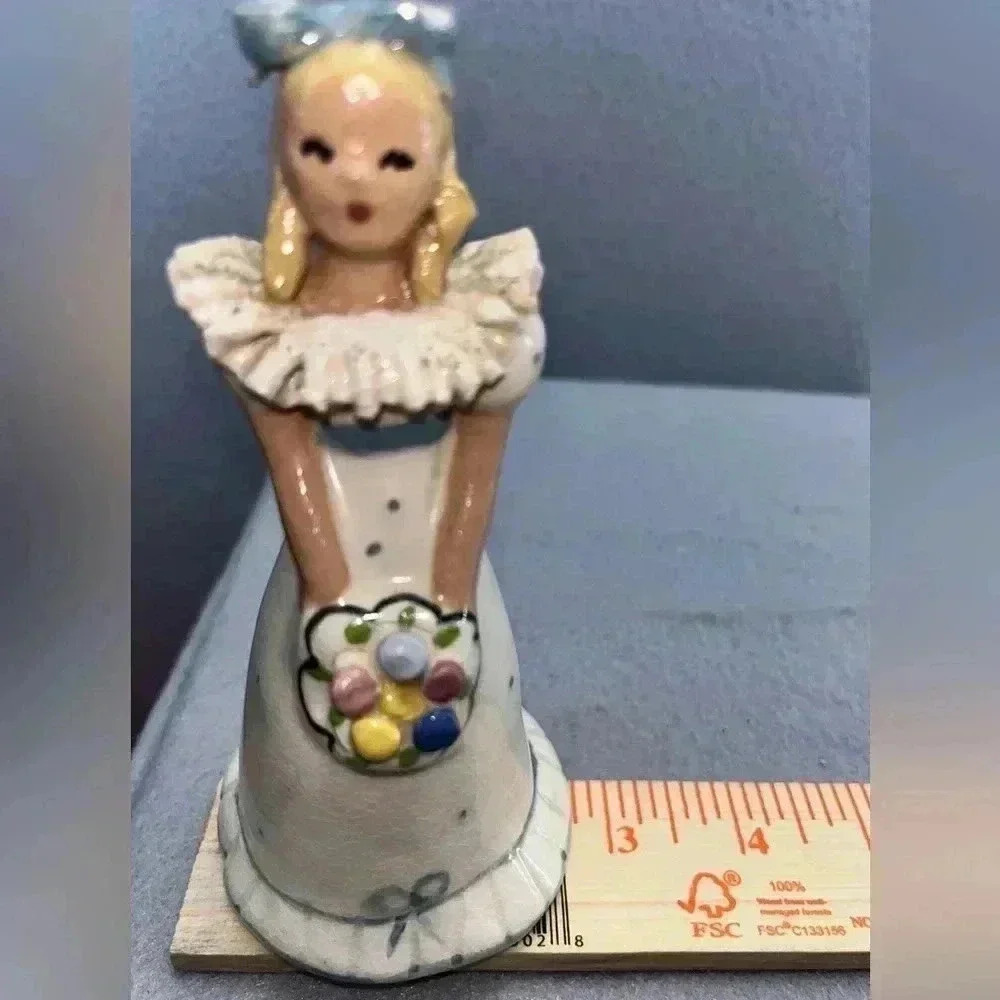 Vintage 1940’s SIGNED Ynez figurines ceramic “Edward & Eloise” decor Handpainted - Picture 9 of 10